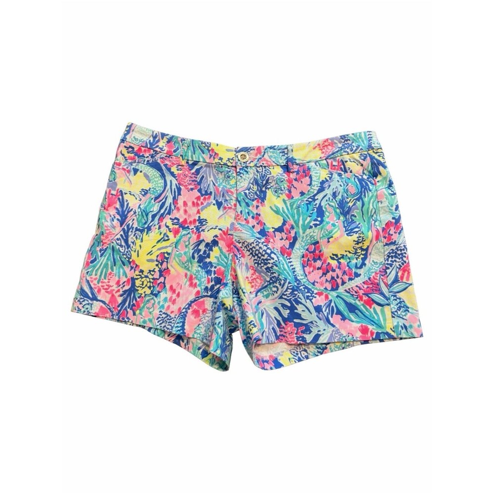 Lilly Pulitzer Shorts Womens 12 Mermaid Cove Callahan Stretch Colorful NWT NEW